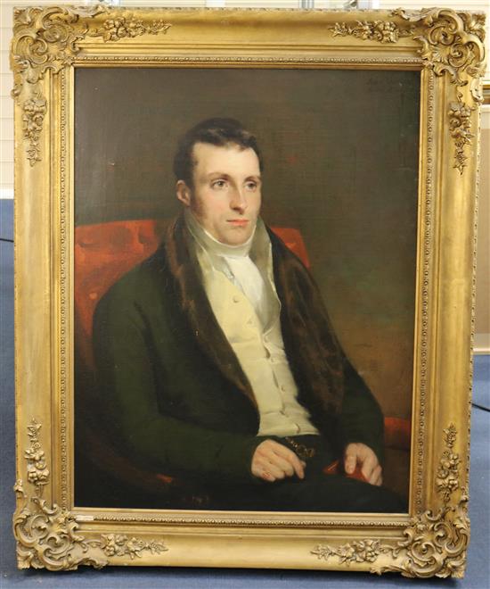Sir John Watson Gordon (1788-1864) Portrait of Alexander Blackie, possibly Manager of the Bank of Scotland, Aberdeen 35 x 27in.